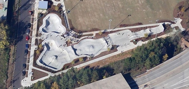 Historic Fourth Ward Park Skate Park Aerial View